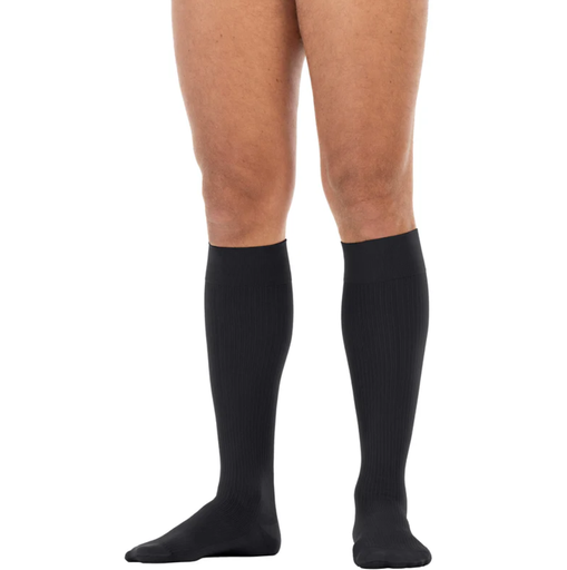 [6052647] BSN Medical/Jobst For Men Knee High w/SoftFit Band, 20-30 mmHg, Black, Med, Long