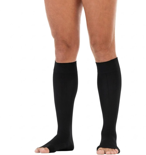 [6052667] BSN Medical/Jobst For Men Knee High w/SoftFit Band, 20-30 mmHg, Open Toe, Black, Med, Long