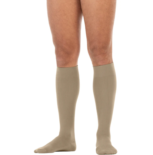 [6052749] BSN Medical/Jobst For Men Knee High w/SoftFit Band, 20-30 mmHg, Khaki, XL, Long