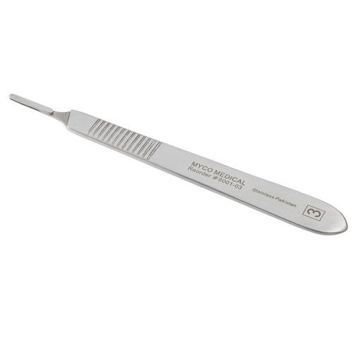 [6001-03]  #3 Bard Parker Style Handle Fits Blade Sizes 9, 17, 10, 10A, 11, 12, 12B, 15 & 15C 