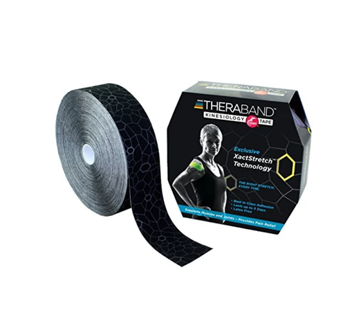 [081664176] Kinesiology Tape, Large Continuous Roll, 2" x 103.3ft, Black/Gray Print (091282) (Legacy# 12740) 
