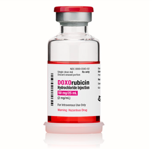 [00069034302] Doxorubicin Hydrochloride, USP, 50 mg/25 ml (2 mg/ml), SDV, 1/bx (Rx) 
