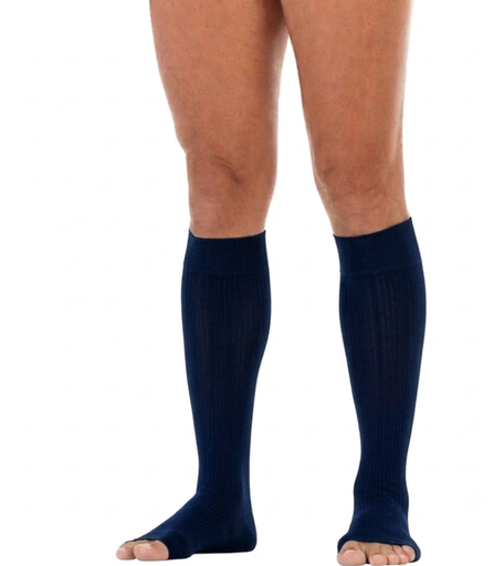 [6052823] BSN Medical/Jobst For Men Knee High w/SoftFit Band, 20-30 mmHg, Open Toe, Navy, XL