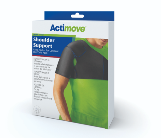 [7557312] Actimove Shoulder Support, Pocket for Hot/Cold Pack, Black, Large