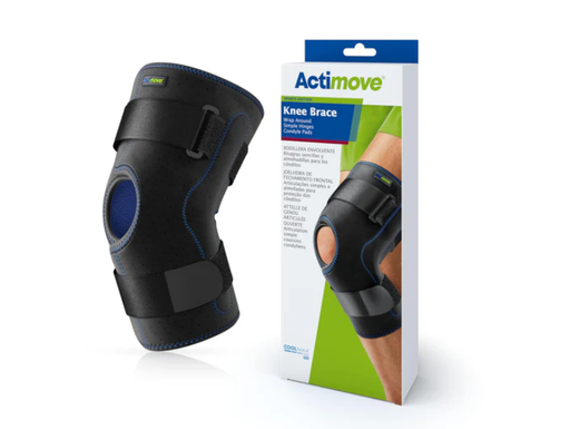 [7550014] Actimove Knee Brace, Wrap Around, Simple Hinges, Condyle Pads, X-Large, 20" - 22", Black