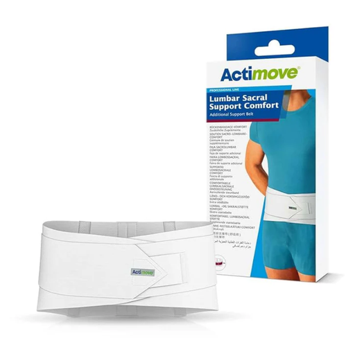 [7552950] Actimove Lumbar Sacral Support Comfort, 10", Medium, 31 1/2" - 35 1/2", White 