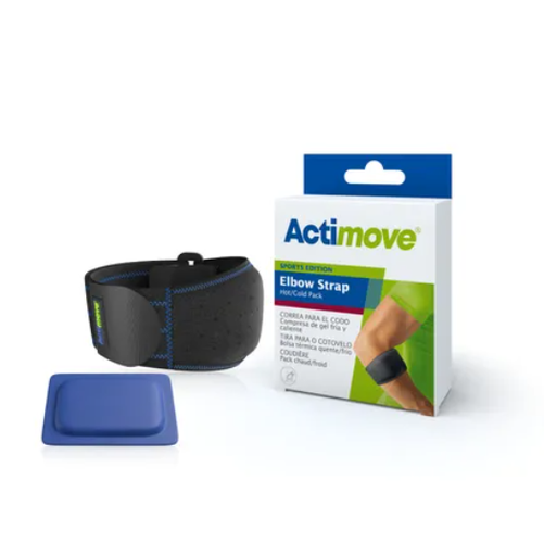 [7574230] Actimove Elbow Strap, Hot/Cold Pack, Universal, 11" - 15 3/4", Black