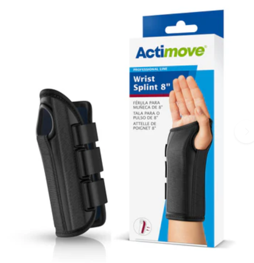 [7571759] SActimove Wrist Splint, 8", Left, Black, X-Large