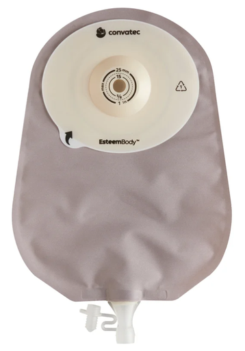 [423725] Urostomy 10" Pouch with Durahesive Cut-to-Fit Barrier, Transparent, 7mm Convex Depth, Tension Location 50mm, 10/bx 