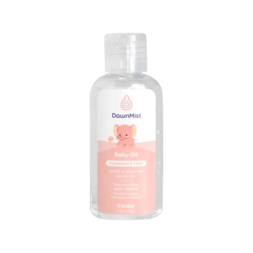 [BA02F] DawnMist Baby Oil, Fragrance-Free, 2 oz Bottle, 144/cs