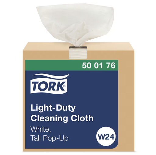 [500176] Cleaning Cloth, Disposable, 2-Ply, White, Tall, Pop-UP, 120 sheet/bx, 10 bx/cs (40 cs/plt)
