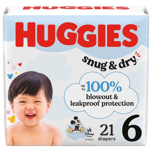 [56429] Diaper, Huggies Snug & Dry, Size 6, Jumbo Pack, 21/pk, 4 pk/cs
