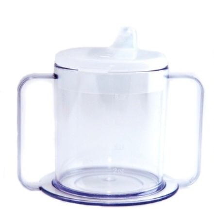 [16012] 3 Handle Mug, Clear, 9 oz (A handling charge of $9.95 will be added to any order under $25.00) 