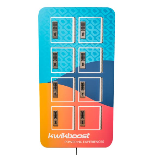 [KB93308] Luxor KwikBoost 8-Bay Phone Charging Locker w/Custom Graphics