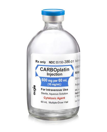 [55150038601] Carboplatin Injection, 600 mg per 60 mL, (10 mg/mL) [MDV] [Mono Pack], 1/bx (Rx) 