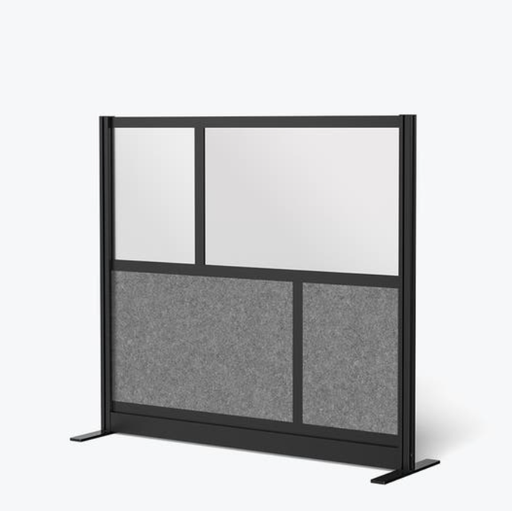[MW-5348-FCGB] Luxor Expanse Modular Wall Room Divider System, Black Frame, 53" x 48" Starter Wall