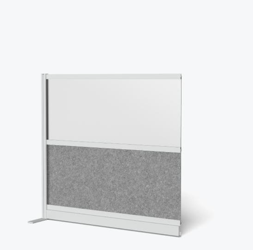 [MW-5348-XWCGWG] Luxor Expanse Modular Wall Room Divider System, Silver Frame, 53" x 48" Wide Panel Add On Wall
