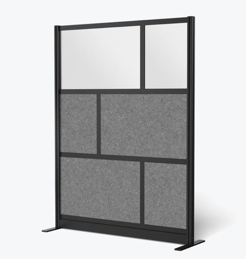 [MW-5370-FCGB] Luxor Expanse Modular Wall Room Divider System, Black Frame, 53" x 70" Starter Wall