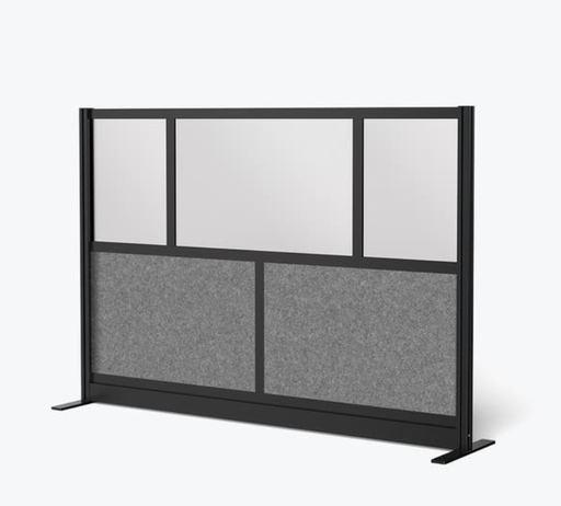 [MW-7048-FCGB] Luxor Expanse Modular Wall Room Divider System, Black Frame, 70" x 48" Starter Wall