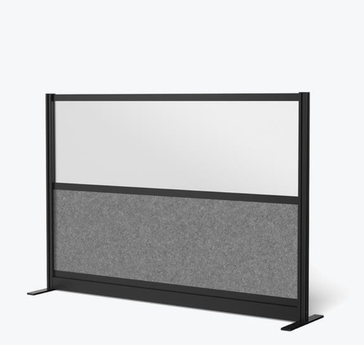 [MW-7048-FWCGWB] Luxor Expanse Modular Wall Room Divider System, Black Frame, 70" x 48" Wide Panel Starter Wall