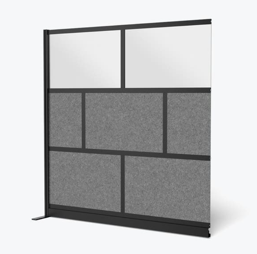 [MW-7070-XCGB] Luxor Expanse Modular Wall Room Divider System, Black Frame, 70" x 70" Add On Wall