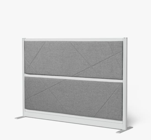 [PPWL003] Luxor Tranquility Modular Wall Room Divider, 70" x 48", Silver Frame