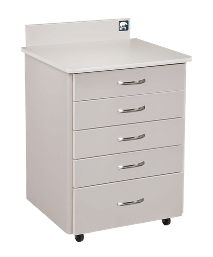 [MTC-1S-203] MTI MTC-1S Mobile Cabinet, 5-Drawer, Trim-White 