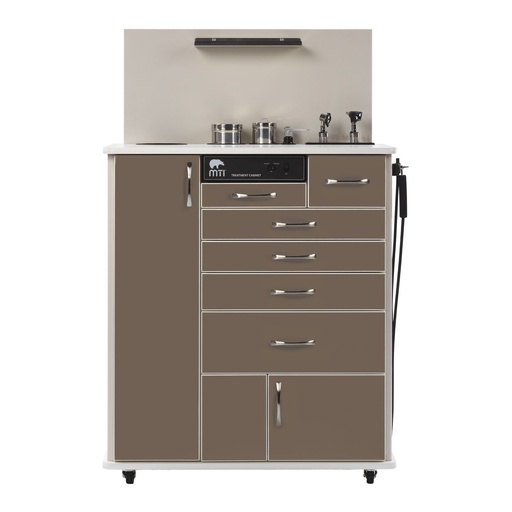 [TC100DS-101-207] MTI TC100DS ENT Cabinet, Stand-up w/Side Storage, Standard Configuration 1, Trim-White 