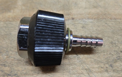[8300-0000-0005] Nitrogen Adapter DISS to 1/4" Hose Barb