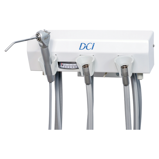 [4128] DCI Alternative Arm Mounted Manual Control, 1 Wet & 1 Dry w/Tray & White Flex Arm