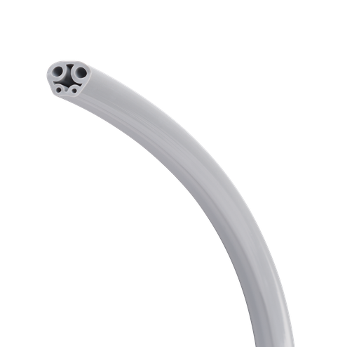 [426R] FC Tubing, 4 Hole, Poly Asepsis Gray; Roll of 100ft