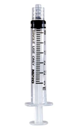 [MWI 105183] Luer Lock Syringe, 3cc