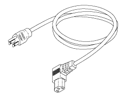[RPC291] Power Cord (15A @ 125VAC, Left Angle, 6 Ft.)