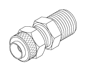 [RPF913] Polyflo Fitting (1/4" Tube X 1/8" Mpt)