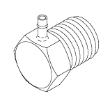[RPF923] Adaptor Elbow (1/16" Barb X 1/8" Mpt)