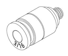 [RPF976] Male Connector (3/16" Push-In X #10-32 Male)