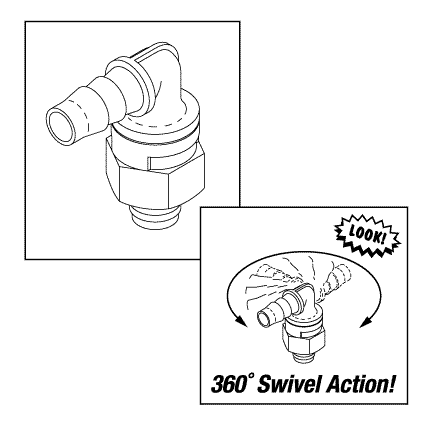 [RPF978] Swivel Elbow (1/8" Barb X #10-32 Male)