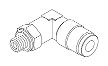 [RPF985] Swivel Elbow (5/32" Push-In X #10-32 Male)