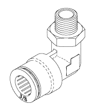 [RXF013] Swivel Elbow (3/8" Push-In X 1/8" Mpt)