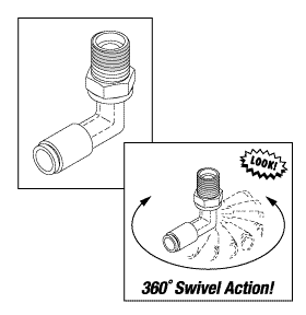 [RXF029] Elbow Fitting (1/4" Push-In X 1/4" Mpt)