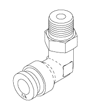 [RXF037] Swivel Elbow (1/4" Push-In X 1/8" Mpt)