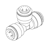 [RXF056] Tee Fitting (3/8" Push-In)