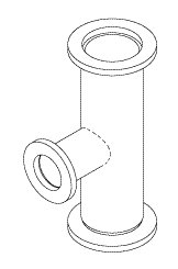 [RXF078] Vacuum Reducer Tee (1" X 1" X 3/4")
