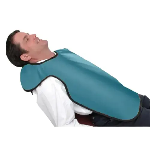[75050-14] Flow Adult Bib Apron w/o Collar, Lead, Teal