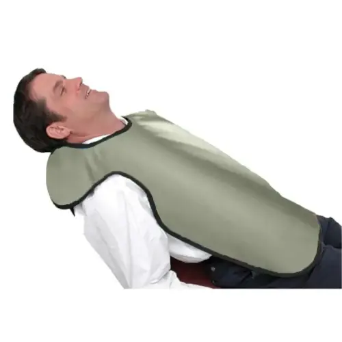[75050-19] Flow Adult Bib Apron w/o Collar, Lead, Grey