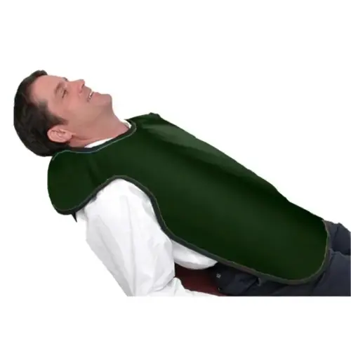 [75050-36] Adult Bib Apron without Collar, Lead - .3 mm Protection - 24 x 26", Hunter Green