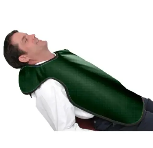 [75050-38] Flow Adult Bib Apron w/o Collar, Lead, Shimmering Green