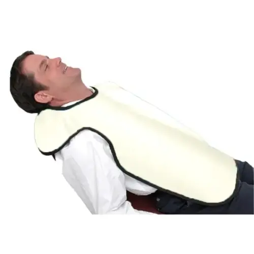 [75050-43] Flow Adult Bib Apron w/o Collar, Lead, Beige