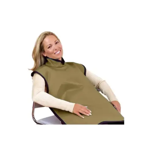 [75051-23] Flow Adult Bib Apron w/Collar, Lead, Beige