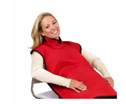 [75051-35] Flow Adult Bib Apron w/Collar, Lead, Red